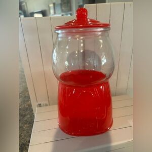 Red Gumball Machine Jar